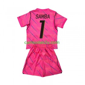 Camisolas de futebol França Brice Samba 1 Guarda Redes Criança Equipamento Alternativa World Cup 2026 Manga Curta